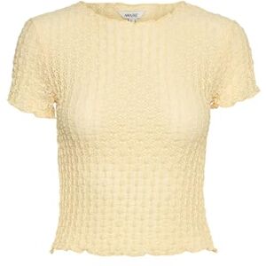 VERO MODA VMSHELBY SS O-hals kort topp VMA NOOS, Fransk vanilj, XL VERO MODA VMSHELBY SS O-hals kort topp VMA NOOS, Fransk vanilj, XL