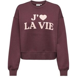 ONLY Endast L/S Print Crew Neck SWT, dekadent choklad, L ONLY Endast L/S Print Crew Neck SWT, dekadent choklad, L
