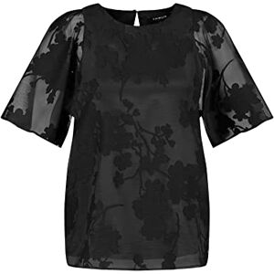 Taifun Damer fin kortärmad blus av transparent kvalitet bred arm, kortärmad blus kortärmad blus blommig, enfärgad, svart, 34 Taifun Damer fin kortärmad blus av transparent kvalitet bred arm, kortärmad blus kortärmad blus blommig, enfärgad, svart, 34