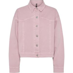 PIECES Pcfenny Ls denimjacka mm jacka, Dawn rosa/detalj: tvättar, L PIECES Pcfenny Ls denimjacka mm jacka, Dawn rosa/detalj: tvättar, L