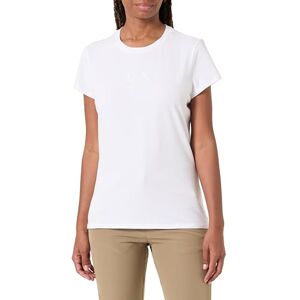 Giorgio Armani kvinnors kortärmad ton på ton logo t-shirt, vit, XS, Optisk vit, XS Giorgio Armani kvinnors kortärmad ton på ton logo t-shirt, vit, XS, Optisk vit, XS