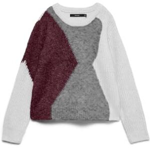 VERO MODA Vmkeisa Ls O-hals tröja, Ljusgrå melange, S VERO MODA Vmkeisa Ls O-hals tröja, Ljusgrå melange, S