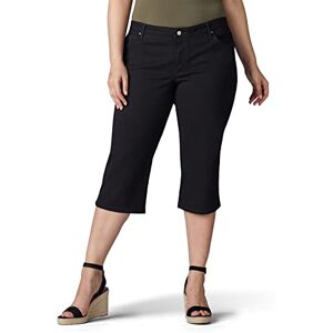 Lee Uniforms Damer plus storlek avslappnad passform denim capri byxa jeans, svart, 48 SE Lee Uniforms Damer plus storlek avslappnad passform denim capri byxa jeans, svart, 48 SE