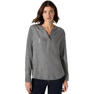 Cecil TOS Melange Foilprint blus, Platinum Grey Mel., L Cecil TOS Melange Foilprint blus, Platinum Grey Mel., L