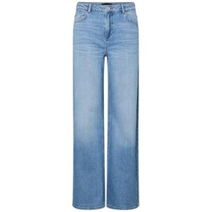 PIECES Pcsilke Mw Wide Jeans Lb Noos Bc, Ljusblå denim, 28W / 32L PIECES Pcsilke Mw Wide Jeans Lb Noos Bc, Ljusblå denim, 28W / 32L