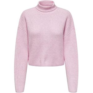ONLY Onlmelanie L/S polotröja tröja KNT stickad tröja, Rosa dam, 3XL ONLY Onlmelanie L/S polotröja tröja KNT stickad tröja, Rosa dam, 3XL