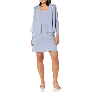 S.L. Fashions Dam embellished Tiered Jacket Dress (Petite and Regular) Klänning för speciella tillfällen, Hortensia Petite, 38 SE(Liten) S.L. Fashions Dam embellished Tiered Jacket Dress (Petite and Regular) Klänning för speciella tillfällen, Hortensia Petite, 38 SE(Liten)