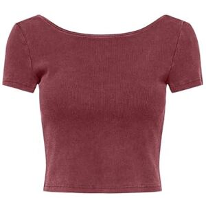 ONLY Onlgilda S/S O-hals skuren topp JRS, Rubinvin, XS ONLY Onlgilda S/S O-hals skuren topp JRS, Rubinvin, XS