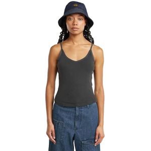 G-STAR dam spaghetti Strap Rib Top Wmn t-shirt, Svart (Dk Black Gd D26612-d968-b564), S G-STAR dam spaghetti Strap Rib Top Wmn t-shirt, Svart (Dk Black Gd D26612-d968-b564), S