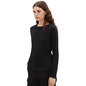 TOM TAILOR Denim dam basic långärmad tröja, 14482-djup svart, S TOM TAILOR Denim dam basic långärmad tröja, 14482-djup svart, S