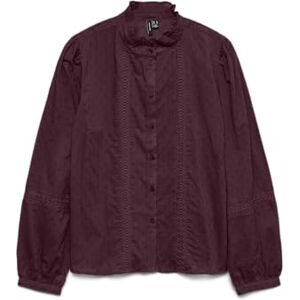 VERO MODA Vmtrine Ls Shirt WVN Ga Noos, Vinprovning, XL VERO MODA Vmtrine Ls Shirt WVN Ga Noos, Vinprovning, XL