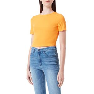 ONLY Dam ONLEMRA S/S Cropped TOP JR T-shirt, Flame orange, S ONLY Dam ONLEMRA S/S Cropped TOP JR T-shirt, Flame orange, S