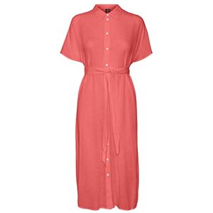 VERO MODA damklänning VMMENNY lång klänning, georgi persika, S VERO MODA damklänning VMMENNY lång klänning, georgi persika, S