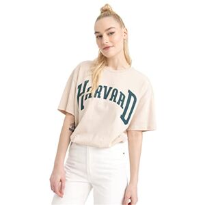 DeFacto T-shirt för kvinnor, Beige, M DeFacto T-shirt för kvinnor, Beige, M