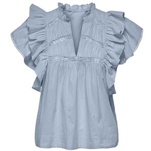 ONLY Onlsunny Capsl Frill Top WVN Noos, Kashmirblå, XXS ONLY Onlsunny Capsl Frill Top WVN Noos, Kashmirblå, XXS