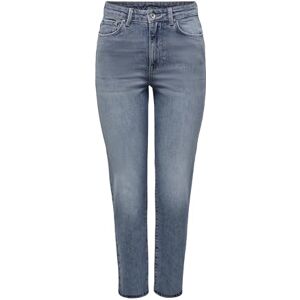 ONLY Dam rak passform jeans rakt skurna hög midja jeans, Speciell blå grå denim, 33W x 32L ONLY Dam rak passform jeans rakt skurna hög midja jeans, Speciell blå grå denim, 33W x 32L