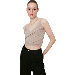Trendyol Bröst stickad blus för kvinnor. Blus, sten, L Trendyol Bröst stickad blus för kvinnor. Blus, sten, L