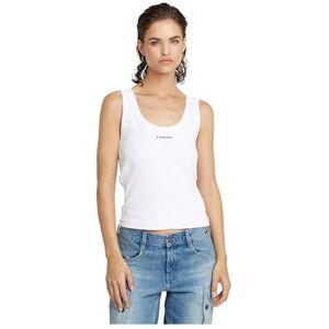G-STAR RAW Dam Slim Rib Tank Top Wmn T-shirt, Vit (vit D26065-d253-110), L G-STAR RAW Dam Slim Rib Tank Top Wmn T-shirt, Vit (vit D26065-d253-110), L