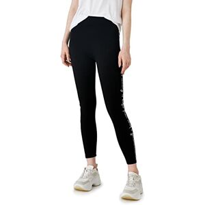 Koton Dam slogan tryckta leggings, Svart (999), S Koton Dam slogan tryckta leggings, Svart (999), S