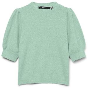 VERO MODA dam Vmdoffy 2/4 O-hals tröja Ga Noos, Fåglar ägggrön/detalj: melerad, XL VERO MODA dam Vmdoffy 2/4 O-hals tröja Ga Noos, Fåglar ägggrön/detalj: melerad, XL