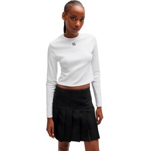 HUGO Dam Dafilomena_3 Jersey Top, Vit 100, L, Vitt, L HUGO Dam Dafilomena_3 Jersey Top, Vit 100, L, Vitt, L