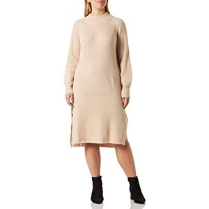 DreiMaster Vintage dam stickad långärmad klänning midi imane, Beige, M/L DreiMaster Vintage dam stickad långärmad klänning midi imane, Beige, M/L