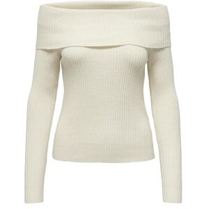 ONLY Bestseller A/S ONLKATIA LS Off Shoulder KNT, Whitecap grå/detalj: melerad, XS ONLY Bestseller A/S ONLKATIA LS Off Shoulder KNT, Whitecap grå/detalj: melerad, XS