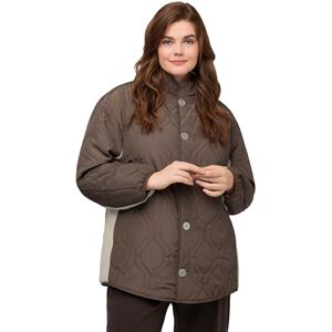 Ulla Popken Ulla popkar, kvinnor, stora storlekar, vändbar jacka med falsk shearling för, Älggrön, 46-48 stor Ulla Popken Ulla popkar, kvinnor, stora storlekar, vändbar jacka med falsk shearling för, Älggrön, 46-48 stor