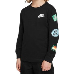 NIKE T-shirt barn långärmad retro klistermärke LS Tee 86L833-023, Svart, 5-6 A NIKE T-shirt barn långärmad retro klistermärke LS Tee 86L833-023, Svart, 5-6 A