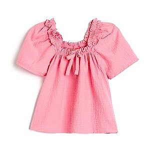 Koton Baybgirls Ruffle Bowtie detalj kortärmad blus, Rosa (274), 6-9 M�nader Koton Baybgirls Ruffle Bowtie detalj kortärmad blus, Rosa (274), 6-9 M�nader