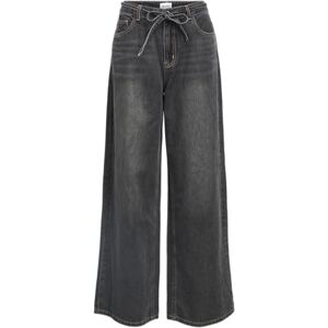 Object Objrosie Mw Wide Jeans Noos, Medium grå denim, L Object Objrosie Mw Wide Jeans Noos, Medium grå denim, L