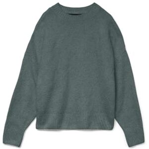 VERO MODA VMBOOM LS O-hals tröja GA NOOS, Balsam grön/detalj: melerad, XS VERO MODA VMBOOM LS O-hals tröja GA NOOS, Balsam grön/detalj: melerad, XS