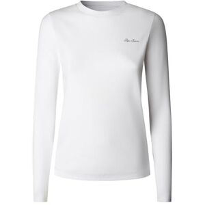 Pepe Jeans dam W Basic Rib L/S t-shirt, Vit (vit), XS Pepe Jeans dam W Basic Rib L/S t-shirt, Vit (vit), XS