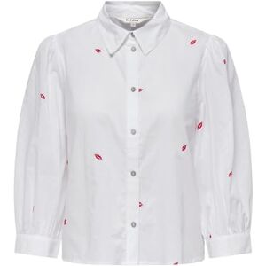 ONLY Onlcandy 3/4 skuren skjorta WVN, Ljus vit, XXL ONLY Onlcandy 3/4 skuren skjorta WVN, Ljus vit, XXL