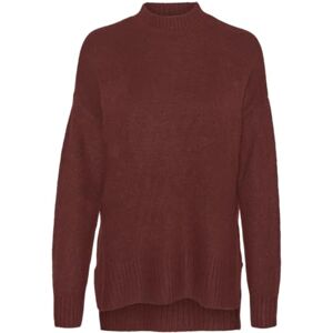 VERO MODA Damer Vmlefile Oversize Boxy Blouse Noos stickad tröja, Fired Brick/Detaljer: w. Melange, XS VERO MODA Damer Vmlefile Oversize Boxy Blouse Noos stickad tröja, Fired Brick/Detaljer: w. Melange, XS