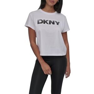 DKNY , damblus, OMB Sequin LG SS Tee, WHT/Gunmetall, XS, Vit och gunmetal, XS DKNY , damblus, OMB Sequin LG SS Tee, WHT/Gunmetall, XS, Vit och gunmetal, XS