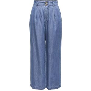 ONLY Onlbea Hw Wide Cropped DNM Bj, Mellanblå denim, XS / 32L ONLY Onlbea Hw Wide Cropped DNM Bj, Mellanblå denim, XS / 32L