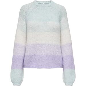 ONLY Onlmisty Life Ls Stripe O-Neck KNT, Harbor grå, M ONLY Onlmisty Life Ls Stripe O-Neck KNT, Harbor grå, M