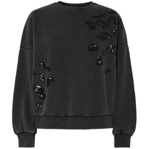 PIECES Pcmie Ls Sequins sweatshirt JRS, svart, XS PIECES Pcmie Ls Sequins sweatshirt JRS, svart, XS