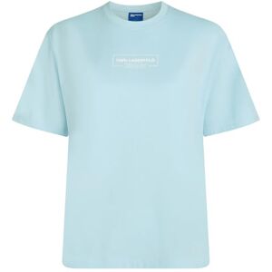 KARL LAGERFELD JEANS dam normal kontur logo t-shirt t-shirt, blå, M KARL LAGERFELD JEANS dam normal kontur logo t-shirt t-shirt, blå, M