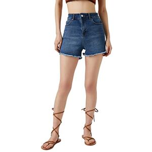 Koton Dam High Rise Denim shorts, Dark Indigo (Drk), 38 SE Koton Dam High Rise Denim shorts, Dark Indigo (Drk), 38 SE