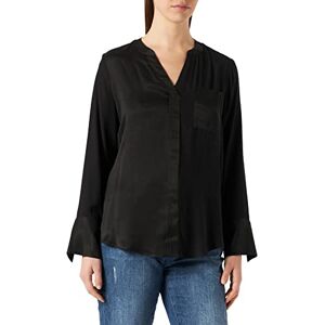 Comma Bluse Langarm blus för kvinnor, Schwarz, 34 SE Comma Bluse Langarm blus för kvinnor, Schwarz, 34 SE