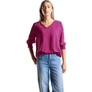Street One blus med rökdetalj, Royal Fuchsia, 34 Street One blus med rökdetalj, Royal Fuchsia, 34