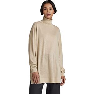G-STAR RAW T-shirt för kvinnor lös sköldpadda stickad tröja, beige/khaki (Brown Rice B692-D309), L G-STAR RAW T-shirt för kvinnor lös sköldpadda stickad tröja, beige/khaki (Brown Rice B692-D309), L