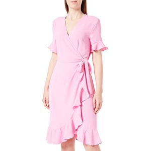 ONLY Onlmette S/S Wrap Frill Dress WVN Cs omlottklänning, Fuchsia rosa, XS ONLY Onlmette S/S Wrap Frill Dress WVN Cs omlottklänning, Fuchsia rosa, XS