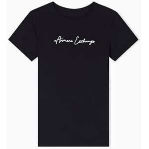Giorgio Armani kortärmad främre signerad logotyp för kvinnor, svart, M, Svart/guld, M Giorgio Armani kortärmad främre signerad logotyp för kvinnor, svart, M, Svart/guld, M