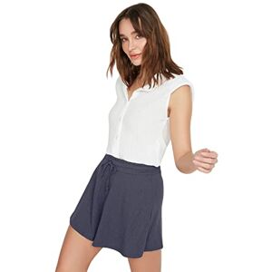 Trendyol Dam normal midja korta ben överdimensionerade shorts, marinblå, M Trendyol Dam normal midja korta ben överdimensionerade shorts, marinblå, M