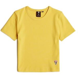 G-STAR flickor s Slim Crop T-shirt, Gul (cremeguld D25561-01-c737), 16 år G-STAR flickor s Slim Crop T-shirt, Gul (cremeguld D25561-01-c737), 16 år