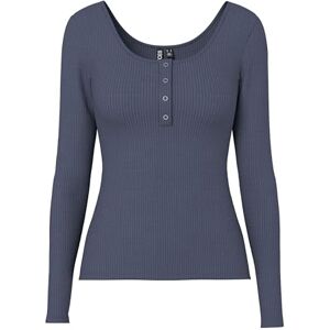 PIECES dam Långärmad tröja Pckitte Ls Top Noos Bc, Amber blå, XL PIECES dam Långärmad tröja Pckitte Ls Top Noos Bc, Amber blå, XL