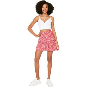 Trendyol Kvinnors svänghjul stickad kjol. Skirt, röd, medium Trendyol Kvinnors svänghjul stickad kjol. Skirt, röd, medium